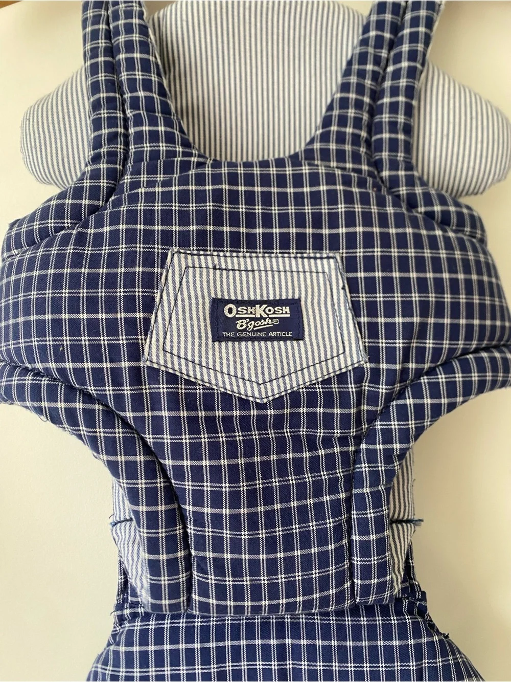 Vintage Oshkosh B’Gosh Carrier 1990’s Snugli Carrier Blue Plaid Adjustable